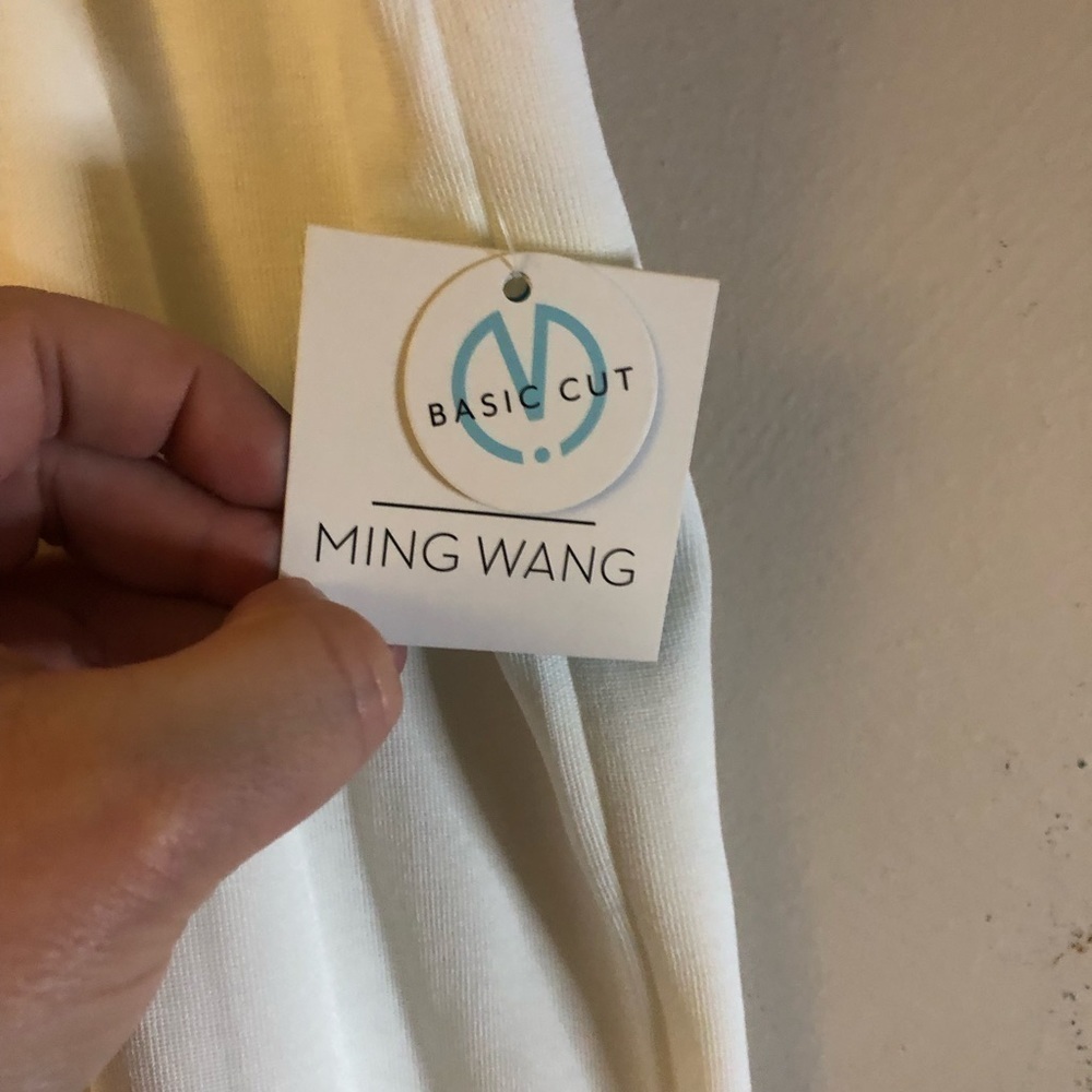 NWT Ming Wang Basic Cut Solid White Plus Size Pan… - image 6